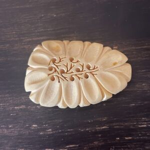 Carved Bone Brooch